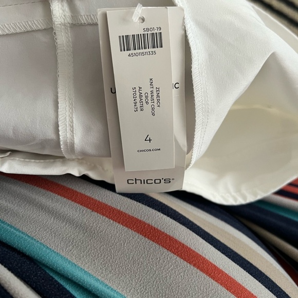 Chico's Crisp White Ankle Pants - Picture 5 of 5